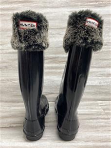 Hunter boots with fur trim sale